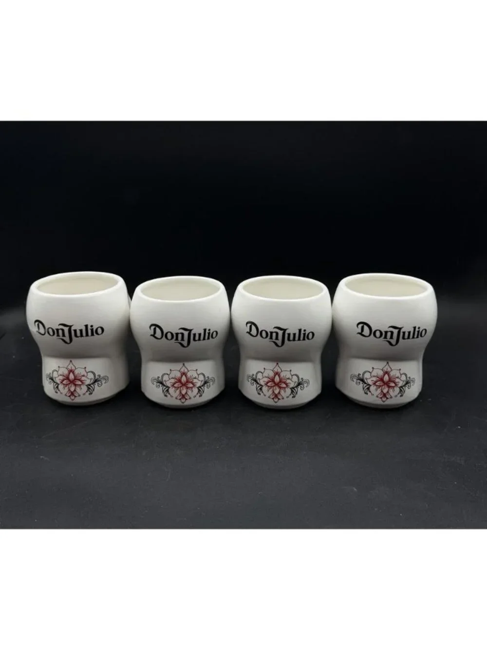 Don Julio Tequila Sugar Skull Mugs Cups Ceramic Day Of The Dead LOT 4